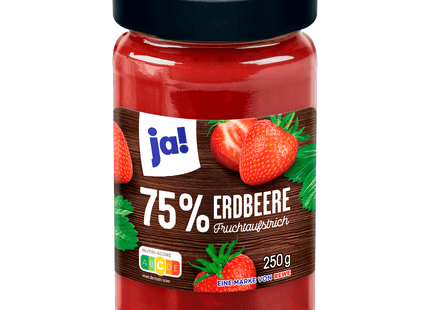 ja! Fruchtaufstrich Erdbeere 250g