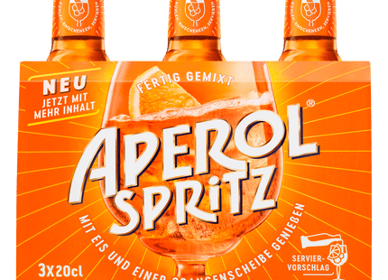 Aperol Spritz fertig gemixt 3x0,2l