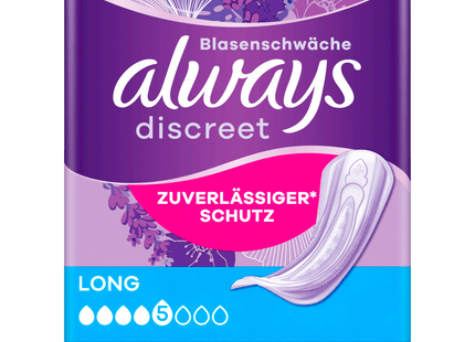 Always Discreet Einlagen bei Blasenschwäche Long 10 Stück