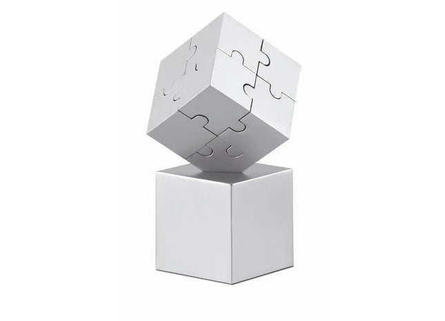 3D-Puzzle KUBZLE - Mattsilber: Faszinierendes Knobelspiel für räumliches Denken TK Gruppe® Grosshandel 