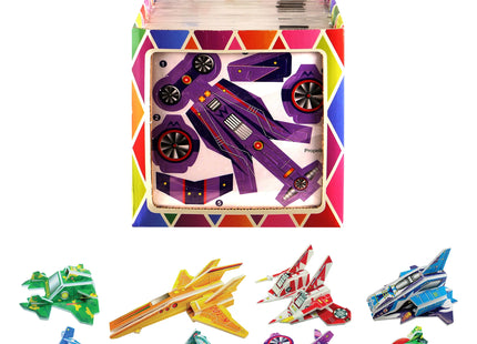 3D Puzzle Raumschiffe, 12cm x 13cm, 12 Verschiedene Modelle - Lernspielzeug für Kinder TK Gruppe® Grosshandel 