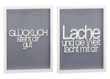 3D Sprüche Kunst-Doppelpack - Wandbilder mit Tiefeneffekt, 30x40 cm TK Gruppe® Grosshandel 
