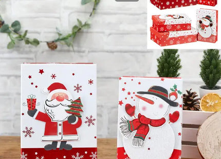 3D Weihnachtsboxen-Set - Dreierpack, doppelseitig, je 3 Stück TK Gruppe® Grosshandel 