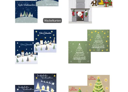 3D Weihnachtsgeschenkkarten, 6er-Set - Pop-Up Festtagsgrüße TK Gruppe® Grosshandel 