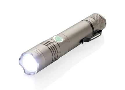 3W Wiederaufladbare LED-Taschenlampe in Grau - Stark & Langlebig TK Gruppe® Grosshandel 