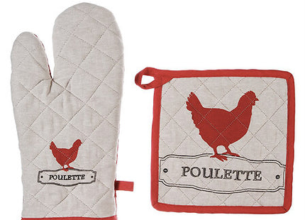 Topflappen-Handschuh Huhn bunt H30cm