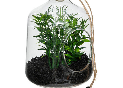 Hängendes künstliches Terrarium Family corner H15cm