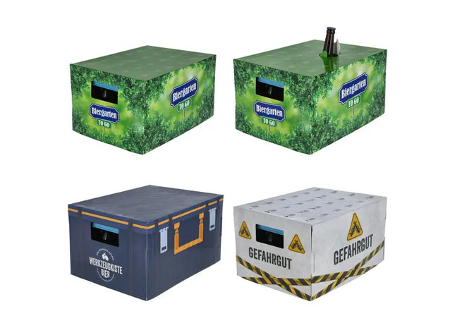 3er Set Bierkasten-Geschenkverpackung, Stabil, Maße 40x30x23 cm - Ideal für Bierliebhaber TK Gruppe® Grosshandel 