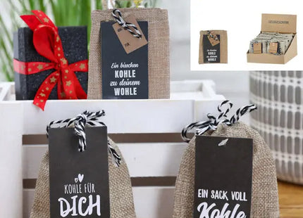 3er-Set Geldgeschenk Säckchen mit Sprüchen, 9,5x10,5cm - Originelle Geschenkverpackung TK Gruppe® Grosshandel 