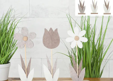 3er Set Kleine Stehende Blumendekorationen, je ca. 30cm Hoch TK Gruppe® Grosshandel 