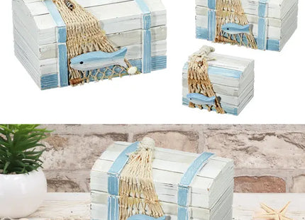 3er-Set Maritime Truhen – Stilvolle Aufbewahrungslösung TK Gruppe® Grosshandel 