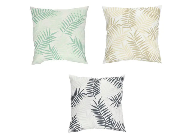 3er-Set Outdoor-Kissen mit Blättermotiv, 45x45cm TK Gruppe® Grosshandel 