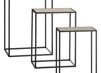 3er Set Rechteckige Beistelltische – Modernes und kompaktes Design TK Gruppe® Grosshandel 