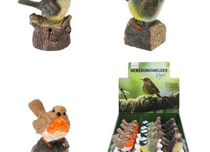 3er-Set Vögel mit Bewegungsmelder - Dekorative Sicherheitsaccessoires TK Gruppe® Grosshandel 