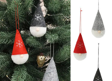 3er Set Wichtel-Schneeball Hänger, je 10cm hoch - Niedliche Winterdeko TK Gruppe® Grosshandel 