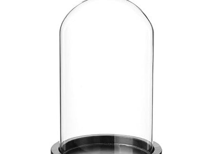 Glocke Glas und Holz H19cm