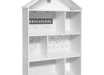 Bücherregal Kind Haus grau H114cm