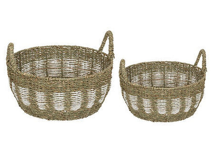 Set aus 2 XL-Körben aus Rattan D40 50cm