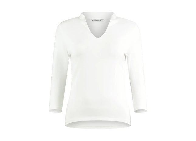 Regular Fit Mandarin Collar Top 3/4 Sleeve TK Gruppe® Grosshandel 