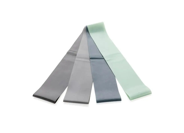 4-tlg. Set Fitnessbänder im Etui – Vielseitig einsetzbares Trainingszubehör TK Gruppe® Grosshandel 