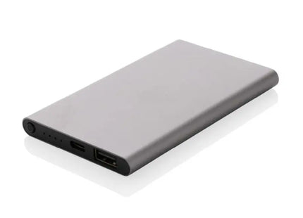 4.000mAh Type-C Powerbank aus RCS recyceltem ABS & Aluminium – anthrazit TK Gruppe® Grosshandel 