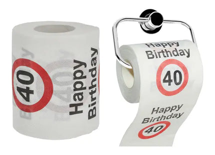 40. Geburtstag Spaß-Toilettenpapier, 24m Rolle, Witziges Geschenk TK Gruppe® Grosshandel 