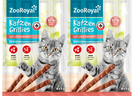 ZooRoyal Katzen Grillies Leberwurst 8x5g