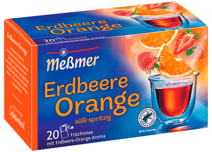 Meßmer Erdbeere Orange 45g, 20 Beutel