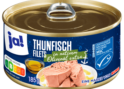 ja! Thunfisch Filets in nativem Olivenöl extra 185g