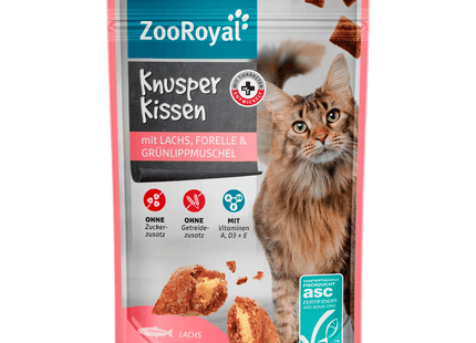 ZooRoyal Knusper Kissen mit Lachs, Forelle & Grünlippmuschel 70g