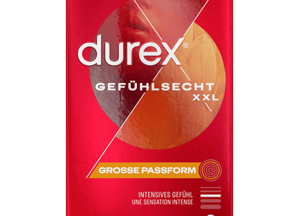 Durex Kondome Gefühlsecht XXL 8 Stück