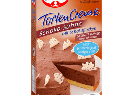 Dr, Oetker TortenCreme Schoko-Sahne mit Schokoflocken 150g