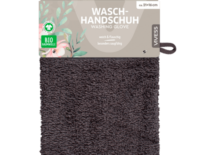 Vivess Waschhandschuh grau