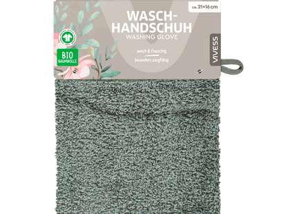 Vivess Waschhandschuh grün