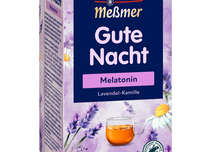 Meßmer Gute Nacht Melatonin Lavendel-Kamille 32g, 16 Beutel