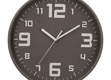 Uhr Metall grau D30cm