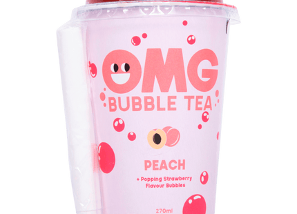 OMG Bubble Tea Peach + Popping Strawberry 0,27l