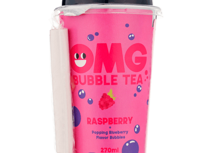 OMG Bubble Tea Raspberry + Popping Blueberry 0,27l