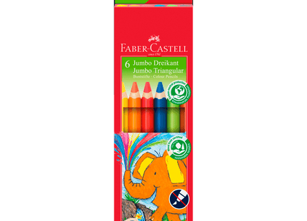 Faber-Castell Jumbo Dreikant Buntstifte 6 Stück