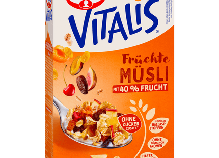 Dr. Oetker Vitalis Früchte Müsli ohne Zucker 500g