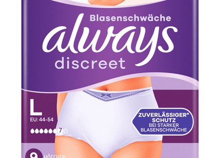 Always Discreet Inkontinenz Höschen L 9 Stück