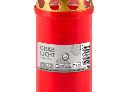 Vivess Grablicht rot mit Deckel