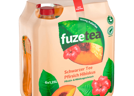 Fuze Tea Schwarzer Tee Pfirsich Hibiskus 6x1,25l