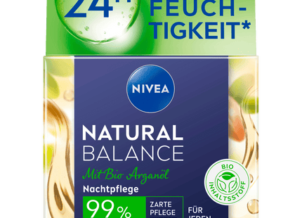 NIVEA Natural Balance Regenerierende Nachtpflege Arganöl 50ml