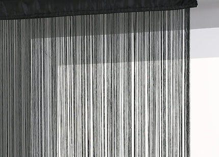 Vorhang Faden schwarz 90x200cm