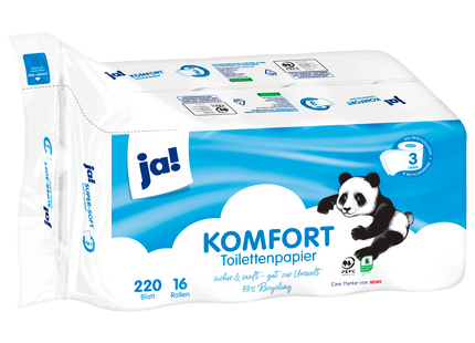 ja! Komfort Toilettenpapier 3-lagig 16x220 Blatt