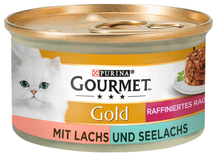 Purina Gourmet Gold Ragout Lachs & Seelachs 85g