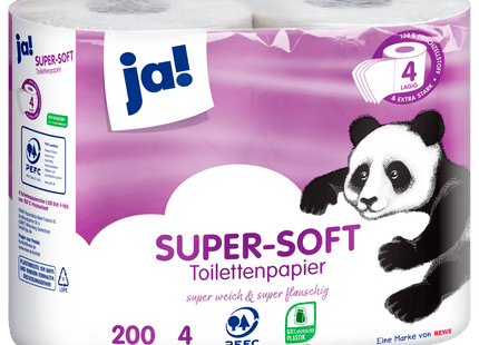 ja! Super-Soft Toilettenpapier 4-lagig 4x200 Blatt