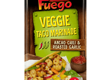 Fuego Veggie Taco Marinade Ancho Chili & Roasted Garlic 45ml