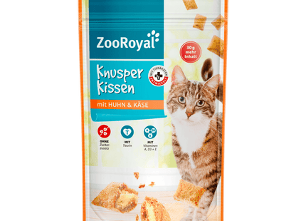 ZooRoyal Knusperkissen Huhn & Käse 100g